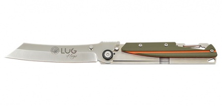 Couteau Lug SP3S lame higonokami manche G10 kaki et orange