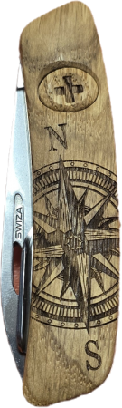 Couteau multifonction Swiza Baroudeur 11 outils manche en ch&ecirc;ne 