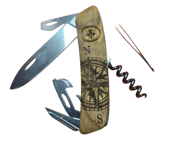 Couteau multifonction Swiza Baroudeur 11 outils manche en ch�ne 