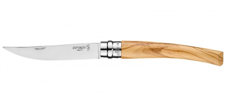 Couteau Opinel effil&eacute; n&deg;10 manche Olivier lame de 10cm