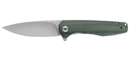 Couteau Trivisa Hummingbird-GM Stonewash 14C28N Micarta vert