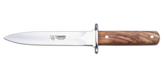 DAGUE LAME 165MM MANCHE OLIVIER ETUIT CUIR CUDEMAN