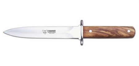 DAGUE LAME 165MM MANCHE OLIVIER ETUIT CUIR CUDEMAN