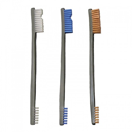 L&agrave;t de 3 brosses OTIS nylon/bleu/bronze