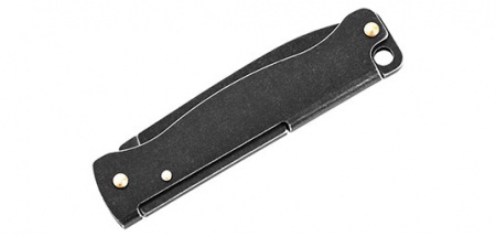 Mini couteau atlas Boker Plus stonewash noir et or