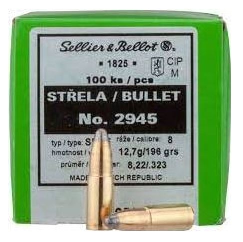 Ogives Sellier Bellot Calibre 8mm 196 Grs SPCE : 2945