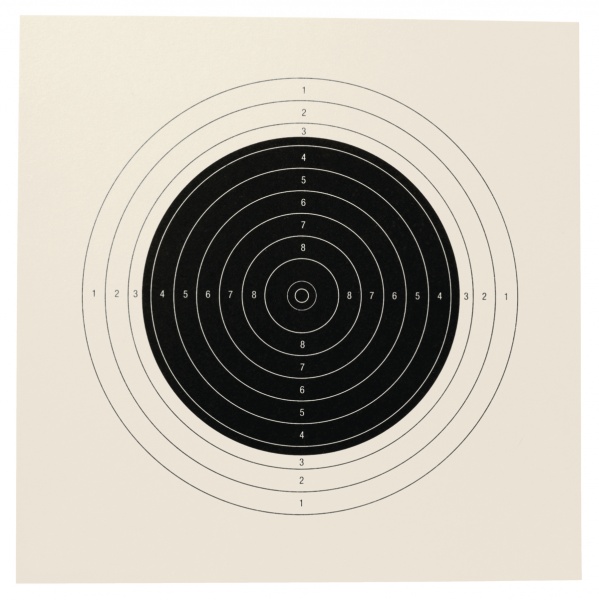 Paquet de 100 centre de cibles 20x20 pour carabine 50m