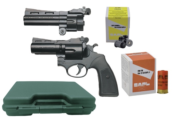 Pistolet de defense Sap lGC27 luxe 2 canons cal 12/50 et 8,8x10