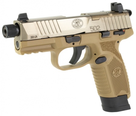 Pistolet Fn herstal 502 tactical FDE cal 22 lr