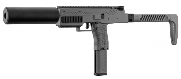 R�plique airsoft Vorsk SMG VMP-1X gris avec silencieux 