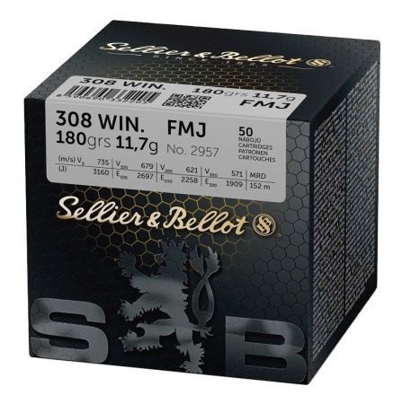 SELLIER BELLOT 308 WIN FMJ 180 GRS X50