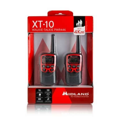 Talkie walkie Midland XT10 rouge/noir lot de 2