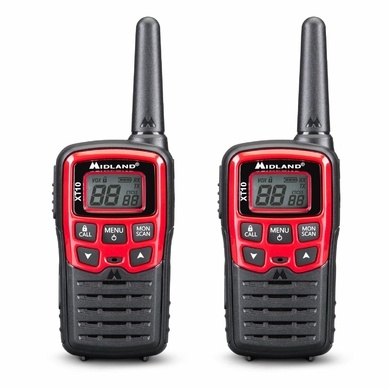 Talkie walkie Midland XT10 rouge/noir lot de 2