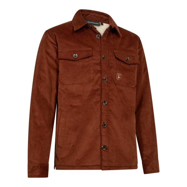 Veste en velours c�tel� doubl�e Deerhunter sherpa rustleaf
